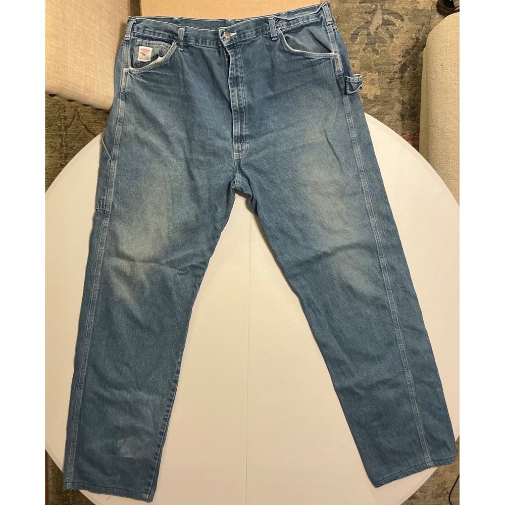 VTG USA Made Pointer Brand L.C. King Mens Carpenter Jeans Blue Sz 42 Fits 40x34